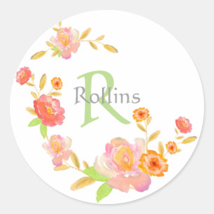 Sceaux et autocollants d'enveloppes monogrammes