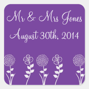 Sceaux et autocollants d'enveloppes pourpres perso