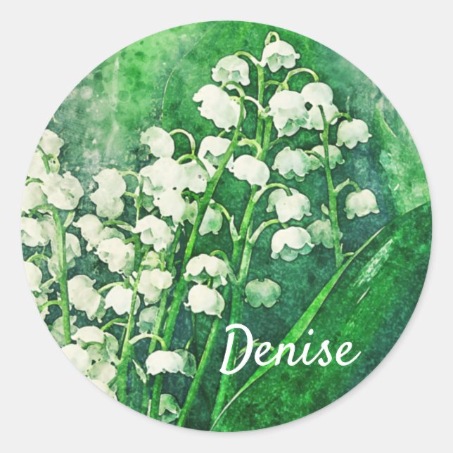 Sceaux Personnalisés Muguet Autocollants (Devant)