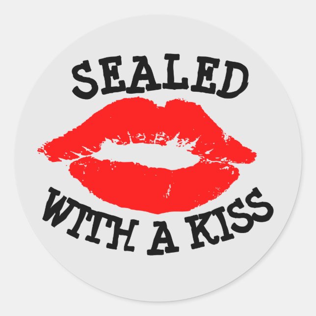 SCELLÉ D'UN KISS, STICKERS DE LÈVRES ROUGES (Devant)