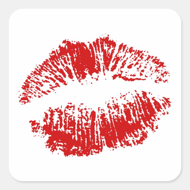 Sceller Enveloppe Sticker Scellé Avec Lèvres Baise (Devant)