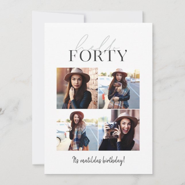 Scénario moderne & géométrique Multiphoto 40e anni (Devant)