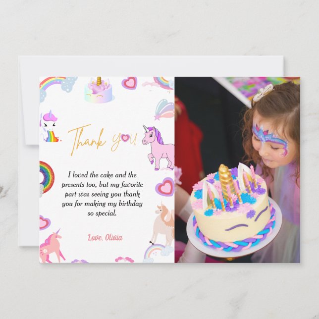 Scénario Whimscal unicorn anniversaire carte de re (Devant)