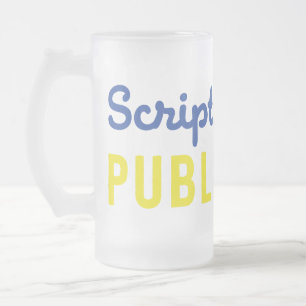 Scénaristes éditant la tasse de bière de bleu/o