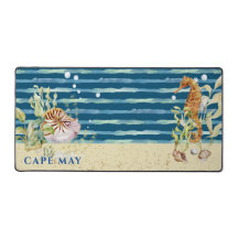 Scène aquatique Hippocampe et coquillages, emplace