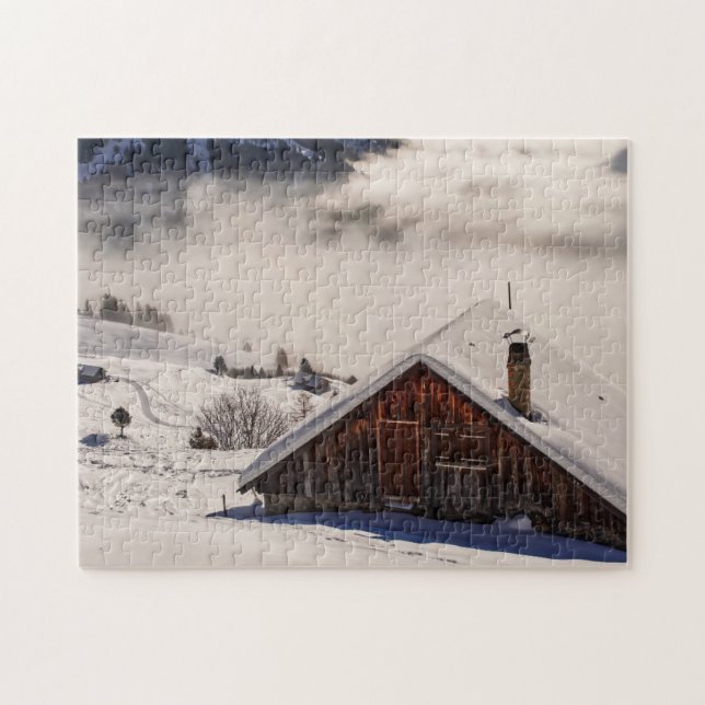 SCENE CABINE DE NEIGE JIGSAW PUZZLE (Horizontal)
