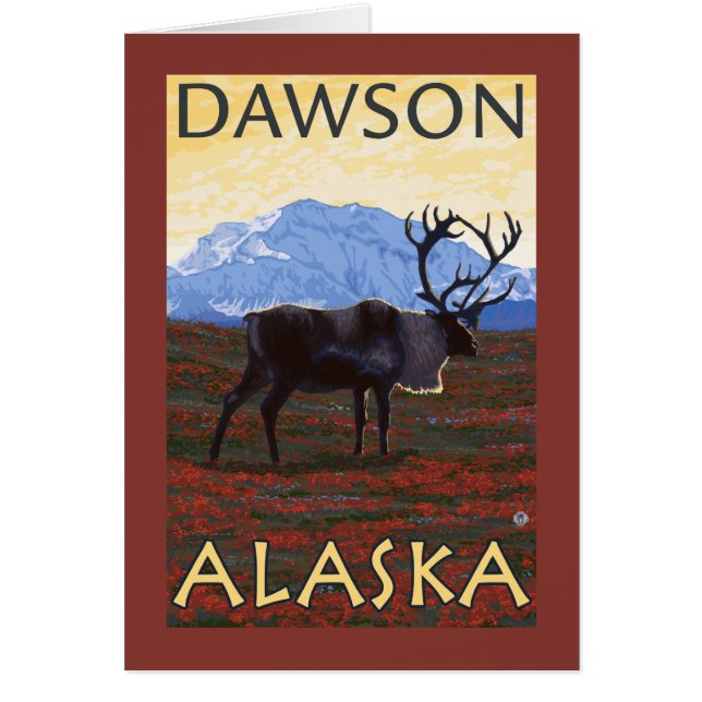 Scène Caribou - Dawson, Alaska (Devant)