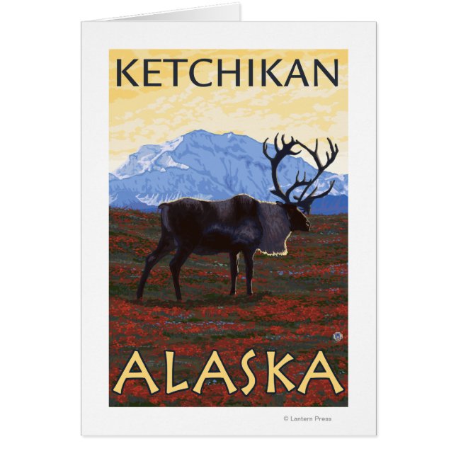 Scène Caribou - Ketchikan, Alaska (Devant)
