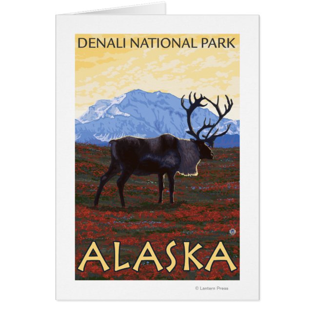 Scène Caribou - Parc national Denali, Alaska (Devant)