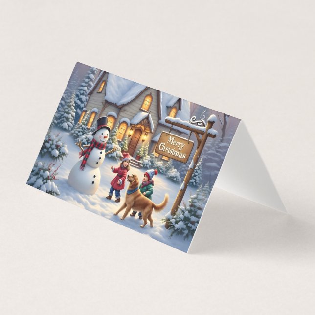 Scène d'art de Noël enneigée et cosy (Front)