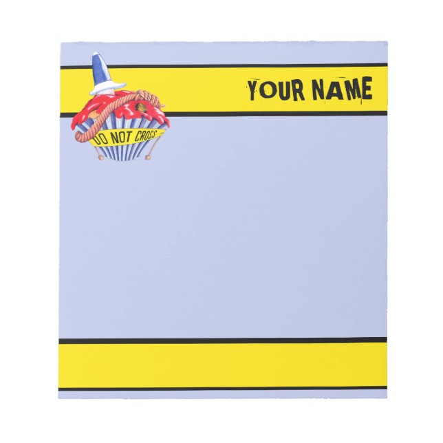 Scène de crime Cupcake Petit Bloc-notes (Devant)