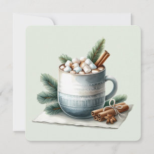 Scène de guimauve au cacao d'hiver cosy