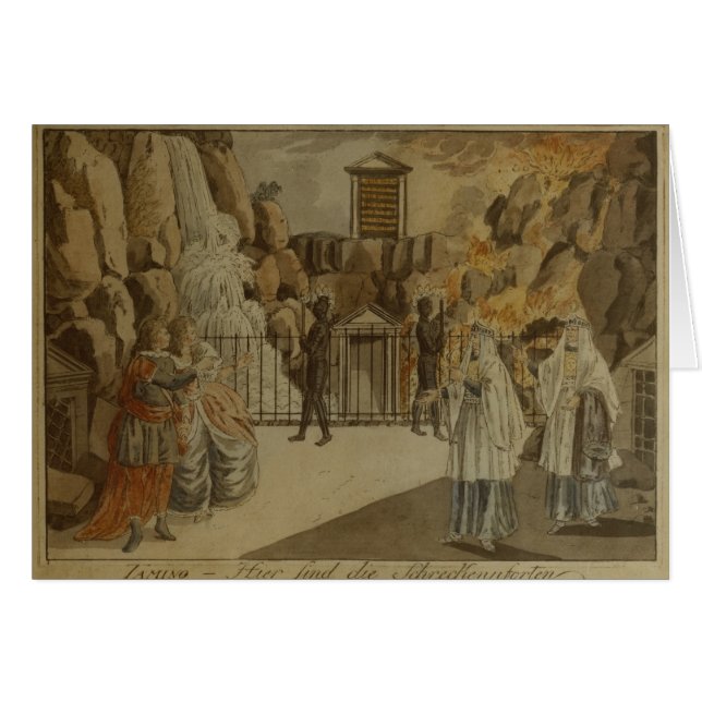Scène "de la cannelure magique" par Mozart, 1795 (Devant horizontal)