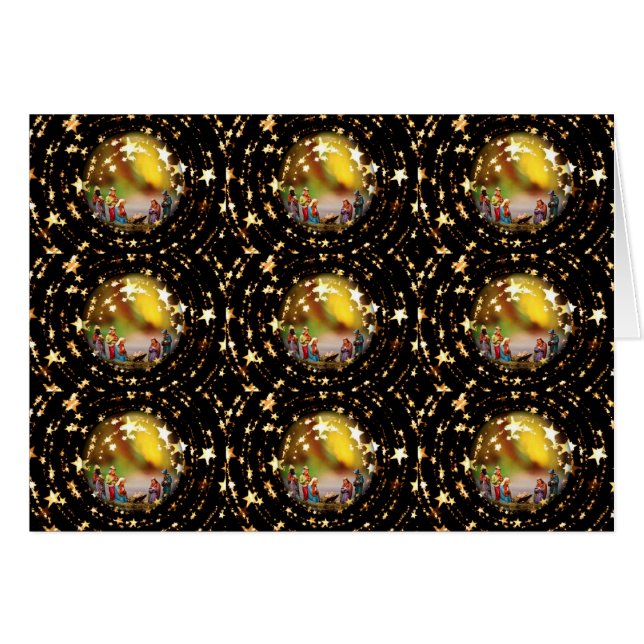 Scène de la Nativité Crib Vierge Marie Enfant Jésu (Devant horizontal)