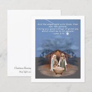 Scène de la Nativité de Noël BUDGET Écriture Relig