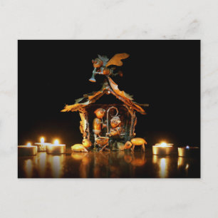 Scène de la nativité des elfes de maïs - Carte de