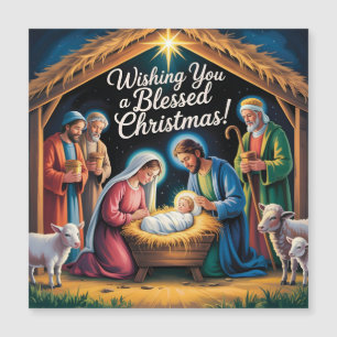 Scène de la Nativité Vœux de Noël