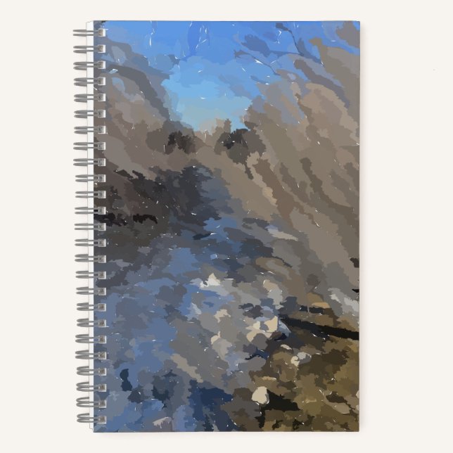 Scène de la rivière du Carnet Spiral (Recto)