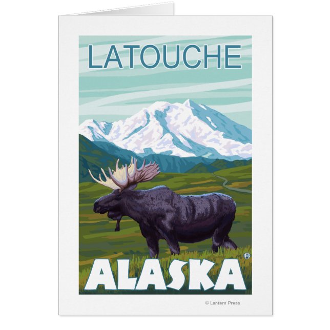 Scène de l'orignal - Latouche, Alaska (Devant)