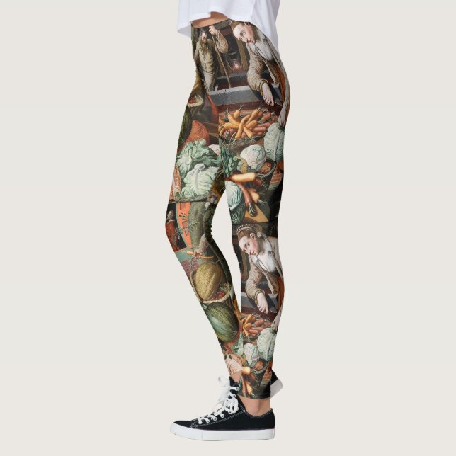 "Scène de marché" leggings d'art vintage (Gauche)
