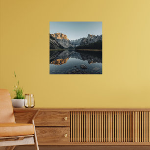 Scène de miroir alpin - Affiche de paysage paisibl