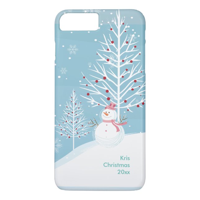 Scène de neige de Noël avec étui de téléphone Snow (Dos)
