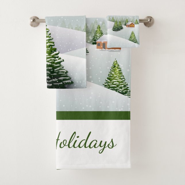 Scène de neige hivernale Noël Fêtes (En situation)