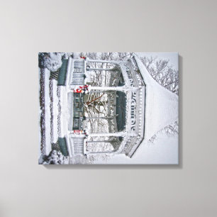Scène de neige sur toile