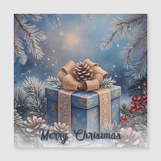 Scène de Noël Cadeau de Noël Magique d'Hiver (Devant)