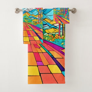 Scène de parc de dessin animé coloré