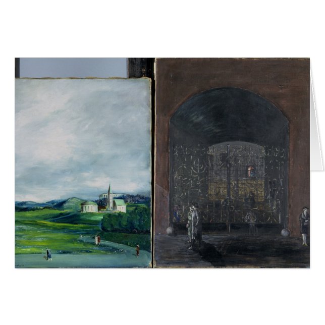 Scène de paysage et de rue (Devant horizontal)