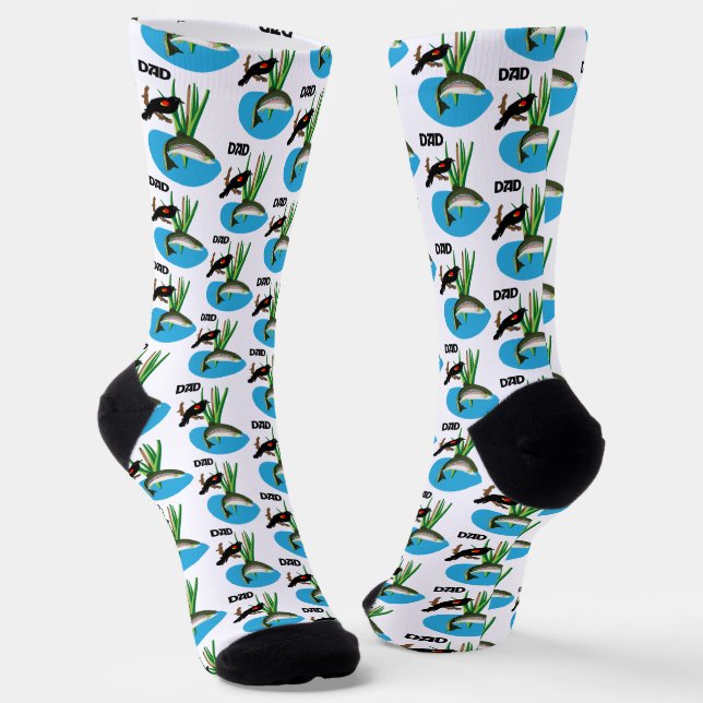 Scène de pêche à la truite pour papa chaussette de (Angulaire)