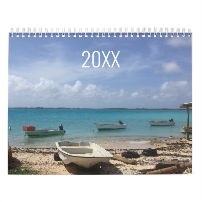 Scène de plage avec vagues océaniques Calendrier d (Protection)