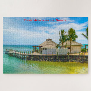 Scène de plage des Samoa américaines. Puzzle
