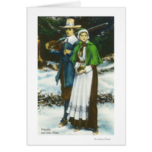 Scène de Priscilla et de John Alden