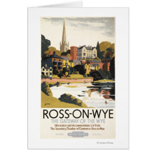 Scène de rivière d'affiche britannique de chemin