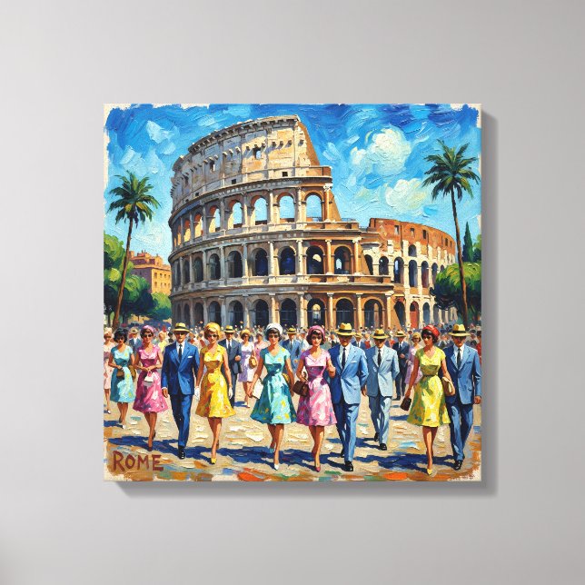 Scène de toile de luxe du Colosseum romain (Recto)