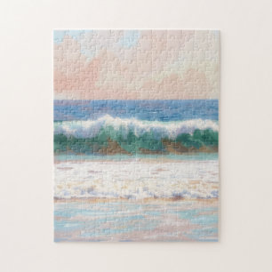 Scène de vague océanique pastel en puzzle