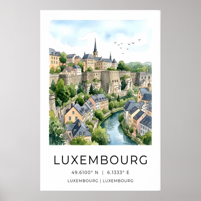 Scène de voyage impression de la ville de Luxembou (Devant)