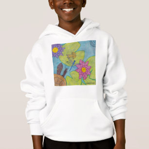 Scène d'étang (blanc) - Sweat à capuche pour garço