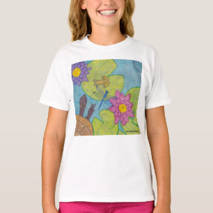 Scène d'étang (blanc) - T-Shirt basique pour fille