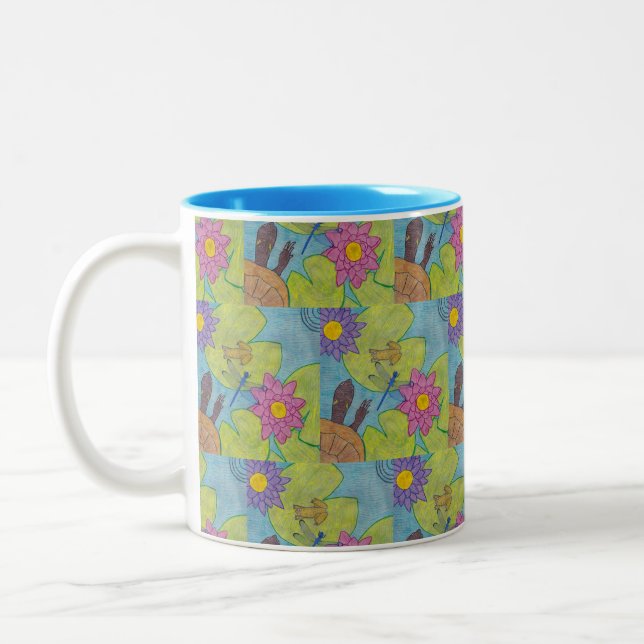 Scène d'étang - Mug deux tons (Gauche)