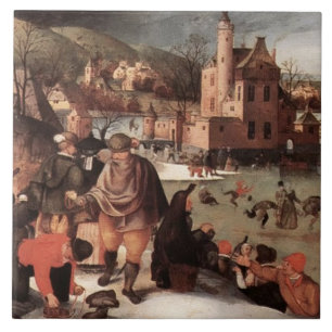 Scène D'Hiver. Carreaux cadeaux de Noël