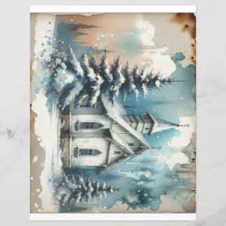 Scène d'hiver de l'église