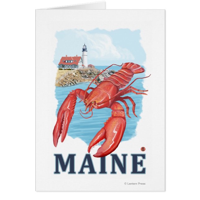 Scène du homard et du phare de Portland (Devant)