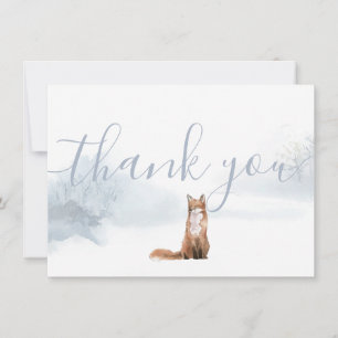 Scène forestière hivernale Renard Merci
