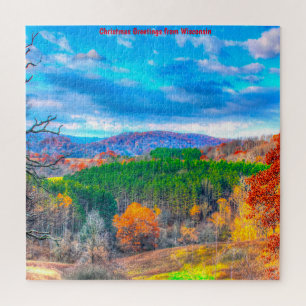 Scène forestière Wisconsin. Puzzle