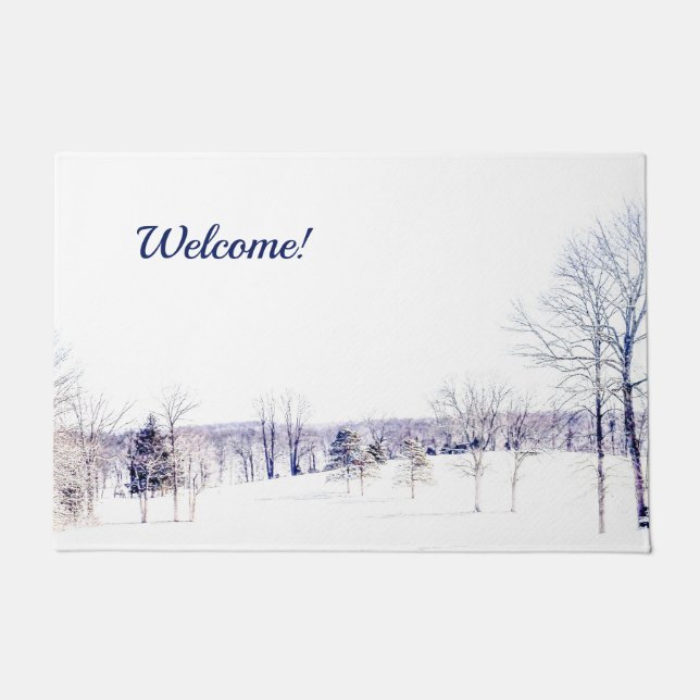 Scène hivernale - Bienvenue - Paillasson (Devant)
