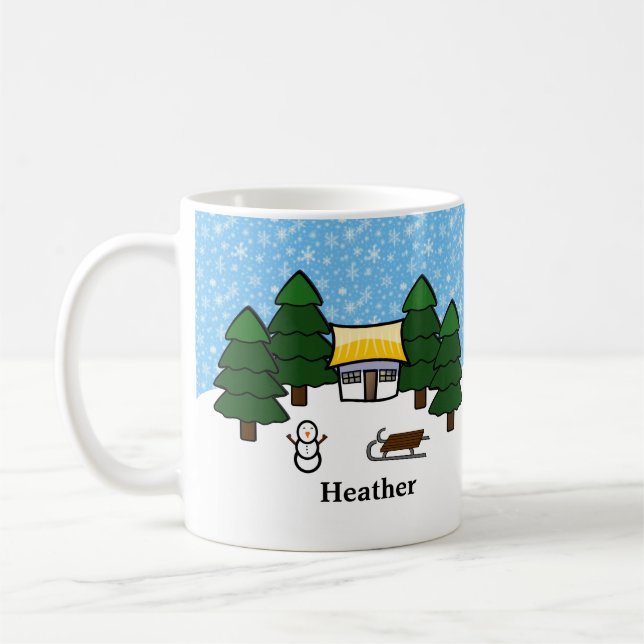 Scène hivernale - Tasse (Gauche)
