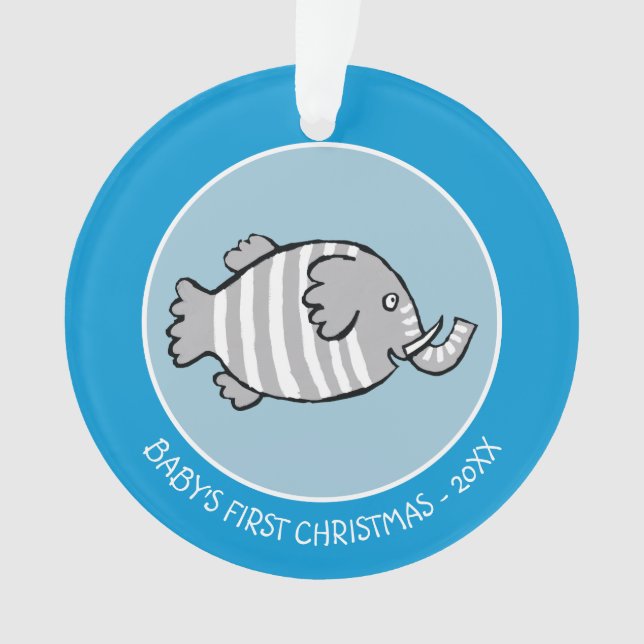 Scène mignonne de poissons d'éléphant avec le (devant)